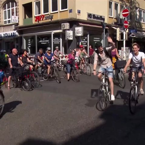 Fahrradfahrer in Mannheim (Foto: SWR)