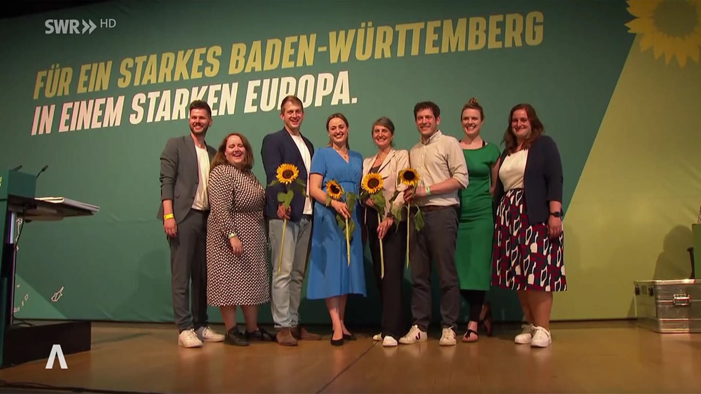 Gewählte Kandidaten der Grünen zur Europawahl (Foto: SWR)