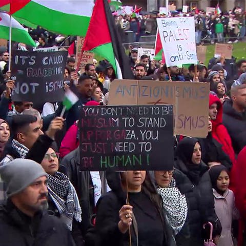 Palästinenserdemo in Stuttgart (Foto: SWR)