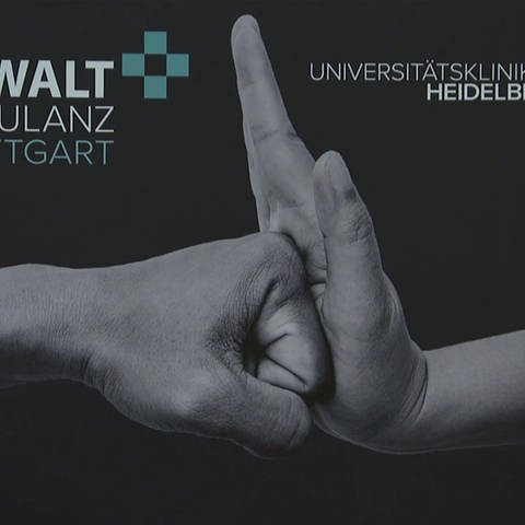 Poster der Gewaltambulanz Stuttgart (Foto: SWR)