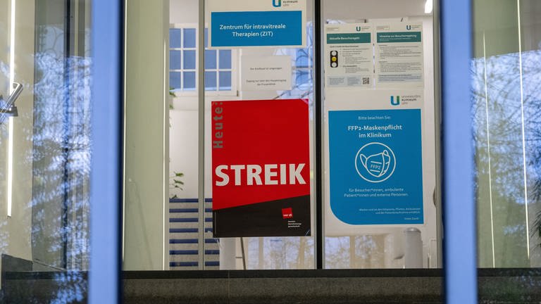Streik Uniklinik (Archivbild) (Foto: dpa Bildfunk, picture alliance/dpa/Deutsche Presse-Agentur GmbH | Stefan Puchner)