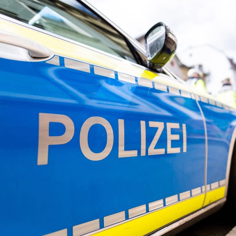 Zwei Einsatzfahrzeuge der Polizei stehen in Freiburg am Straßenrand. (Foto: dpa Bildfunk, picture alliance/dpa | Philipp von Ditfurth)