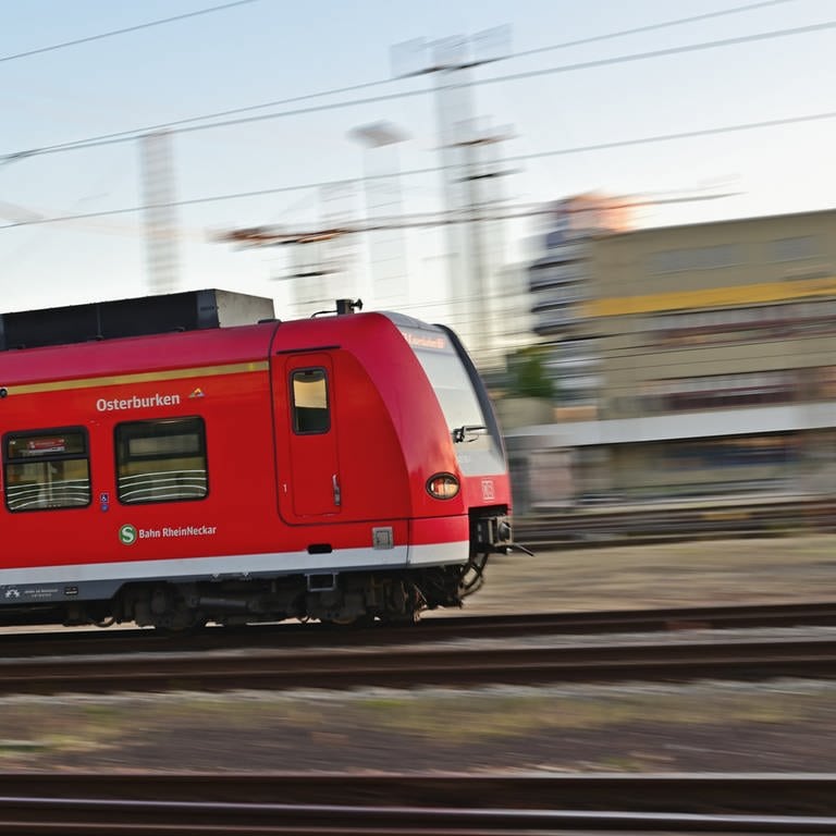 Ein Regionalzug fährt im Bereich des Heidelberger Hauptbahnhofs.  (Foto: dpa Bildfunk, Daniel Kubirski)