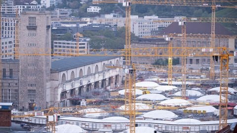 Stuttgart 21 Baustelle Hauptbahnhof für Chronologie der Kosten (Foto: dpa Bildfunk, picture alliance/dpa | Marijan Murat)