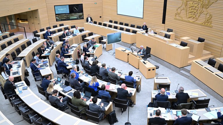 Untersuchungsausschuss im baden-württembergischen Landtag (Foto: dpa Bildfunk, picture alliance/dpa, Bernd Weißbrod)
