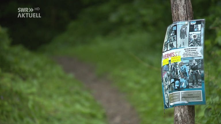 Vermissten-Anzeige im Wald (Foto: SWR)