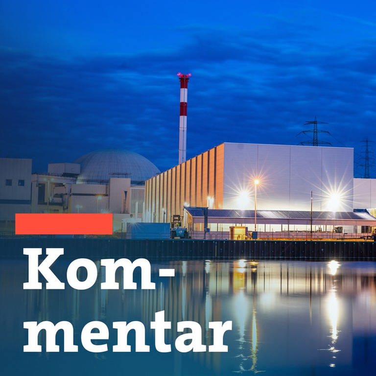 Das Atomkraftwerk Neckarwestheim 2 bei Nacht. (Foto: dpa Bildfunk, picture alliance/dpa | Christoph Schmidt)