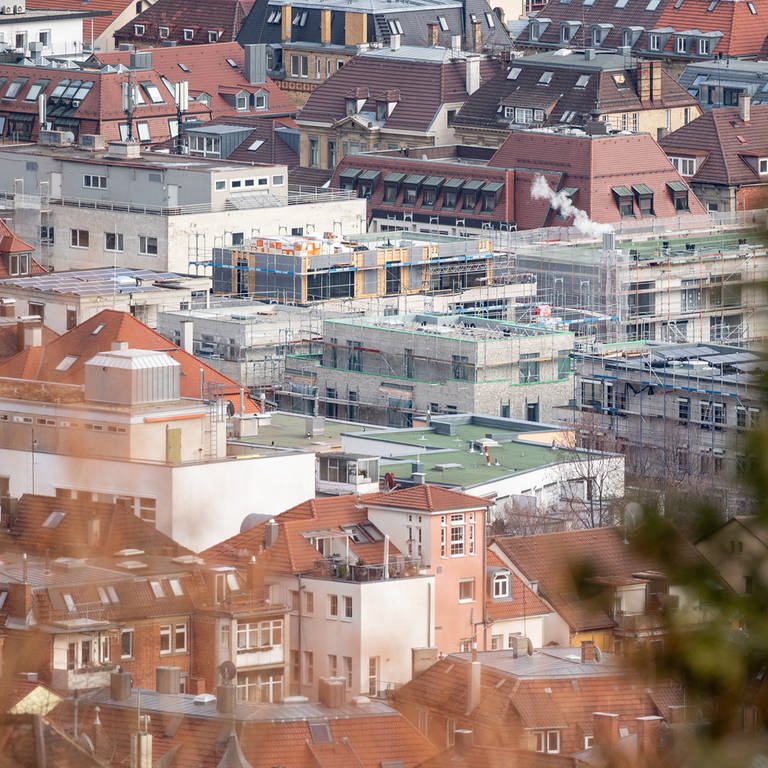 Die dicht besiedelte Innenstadt von Stuttgart.  (Foto: dpa Bildfunk, picture alliance/dpa | Fabian Sommer)