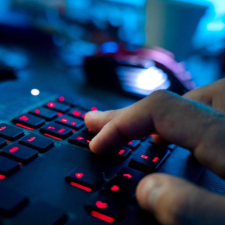 Ein Mann sitzt am Rechner und tippt auf einer Tastatur. (Foto: dpa Bildfunk, picture alliance/dpa | Nicolas Armer)