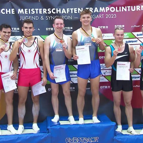 Deutsche Meisterschaften im Synchron-Trampolin-Springen in Stuttgart