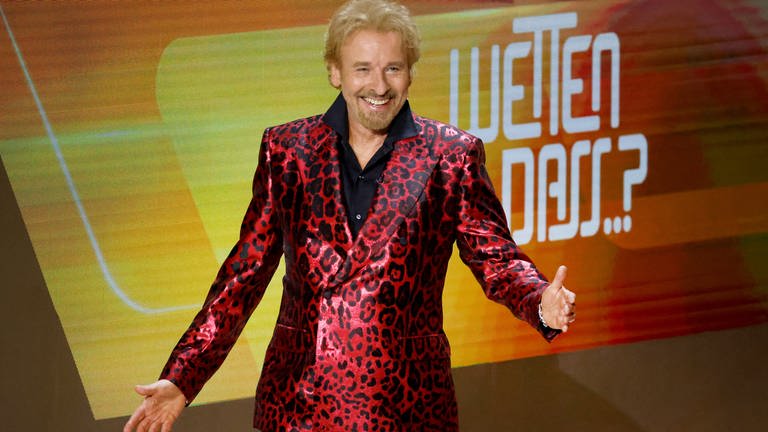 Entertainer Thomas Gottschalk kommt zur ZDF-Show "Wetten, dass..?".