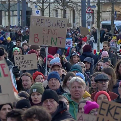 Demo gegen rechts (Foto: SWR)