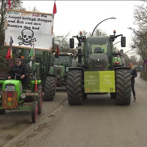 Bauernproteste im Kreis Ludwigsburg (Foto: SWR)