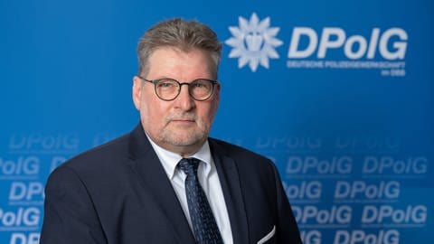 Ralf Kusterer, der Vorsitzende der Deutschen Polizeigewerkschaft Baden-Württemberg (Foto: dpa Bildfunk, picture alliance/dpa | Bernd Weissbrod)