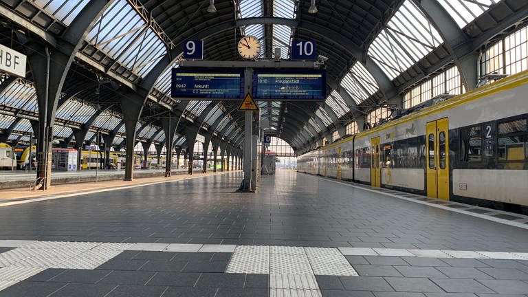 Bahnstreik am Hauptbahnhof in Karlsruhe (Foto: SWR,  Heiner Kunold)