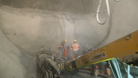 Der Tunneldurchschlag in Obertürkheim markierte die Halbzeit beim Tunnelbau (Foto: Pressestelle, Deutsche Bahn Projekt GmbH Stuttgart-Ulm)