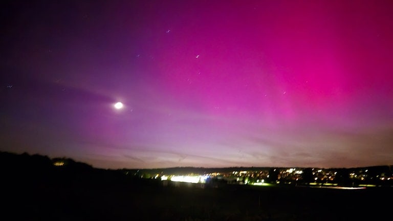 Polarlichter, aufgenommen in Renningen