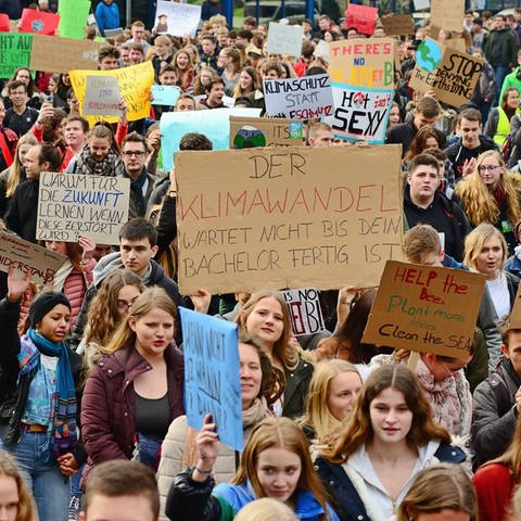Eine Demonstration der Klimabewegung Fridays for Future in Heidelberg.