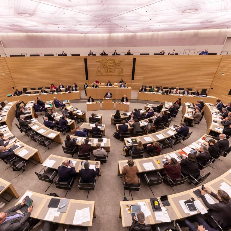 Blick ins Plenum Landtag Baden-Württemberg (Teaserbild für BW-Trend Januar 2024, der Umfrage zur Landespolitik) (Foto: IMAGO, IMAGO)