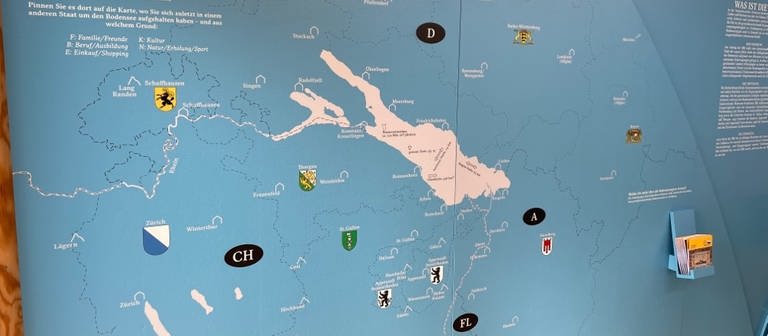 Eine Karte der Mitgliedsländer der Internationalen Bodenseekonferenz (Foto: SWR, Marlene Fuchs)
