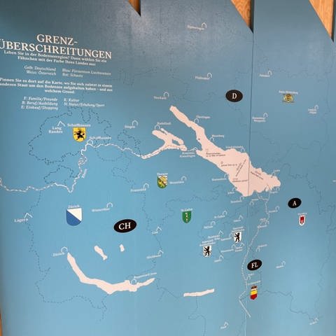 Eine Karte der Mitgliedsländer der Internationalen Bodenseekonferenz (Foto: SWR, Marlene Fuchs)
