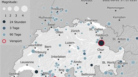 Zwei Erdbeben in Liechtenstein (Foto: Pressestelle, Schweizer Erdbebendienst)