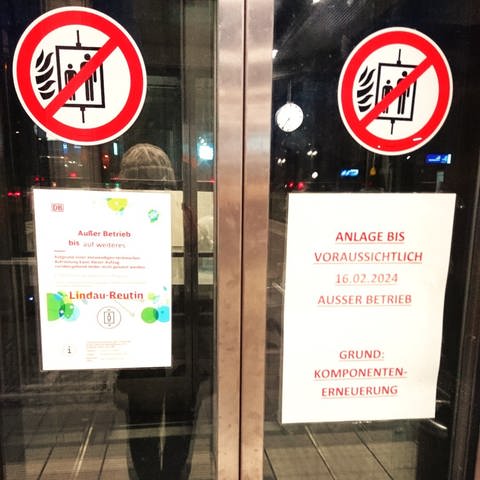 Aufzug am Bahnhof in Lindau-Reutin defekt (Foto: Pressestelle, Stadt Lindau)