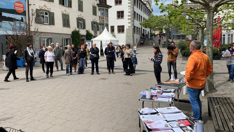 Kundgebung in Radolfzell für Frieden und Demokratie (Foto: SWR, Bernhard Hentschel)