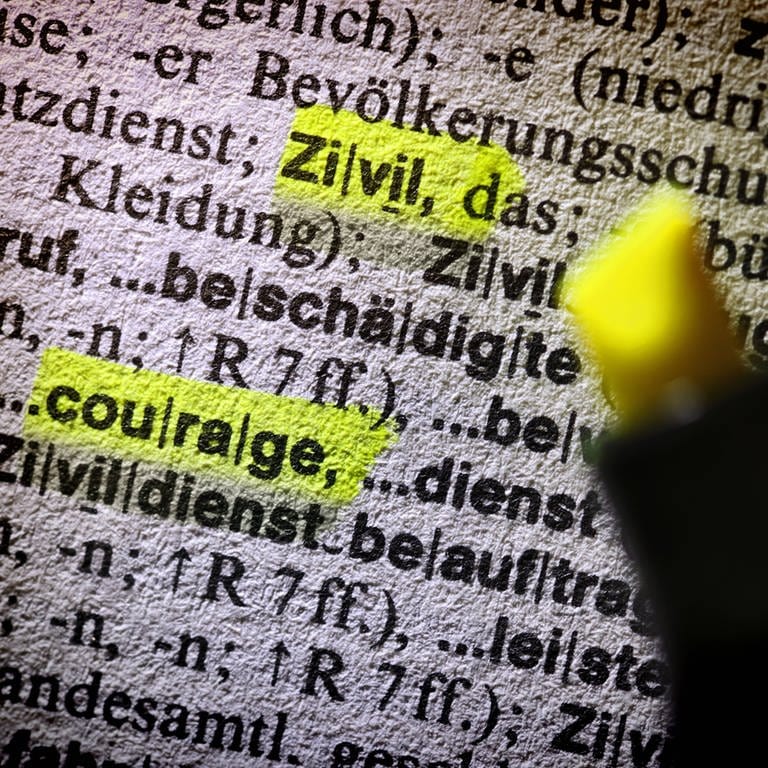 Zivilcourage im Wörterbuch (Foto: IMAGO, Christian Ohde)