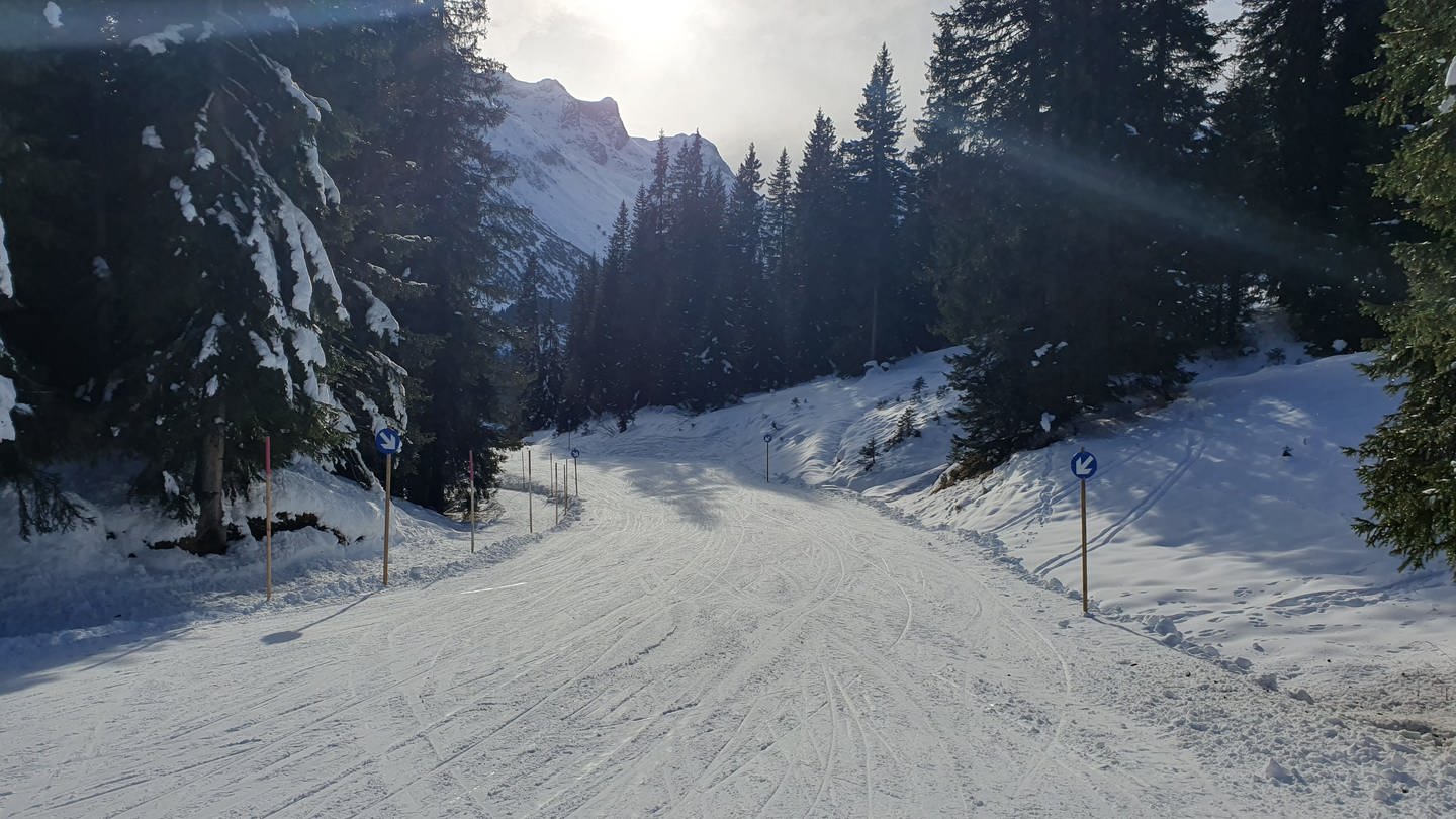 Eine Winterlandschaft in Voralberg. Dort kann man bereits Skifahren. (Foto: SWR, Friederike Fiehler (Symbolbild))