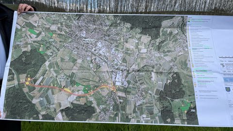 Karte, die Südumfahrung bei Markdorf zeigt