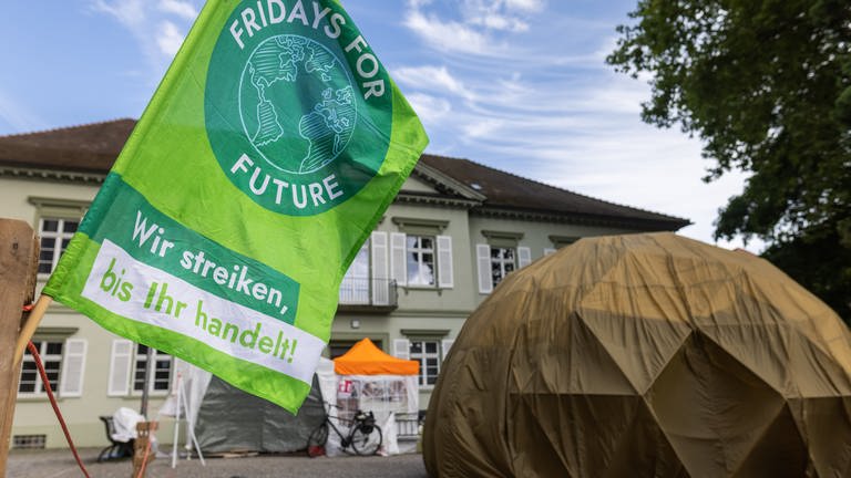Klimacamp vor dem Münster in Konstanz (Foto: dpa Bildfunk, picture alliance/dpa | Philipp von Ditfurth)