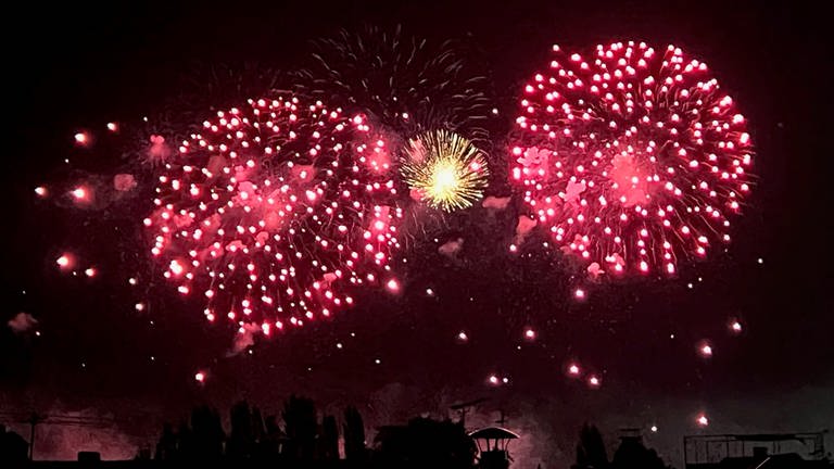Feuerwerk beim Konstanzer Seenachtfest 2023.