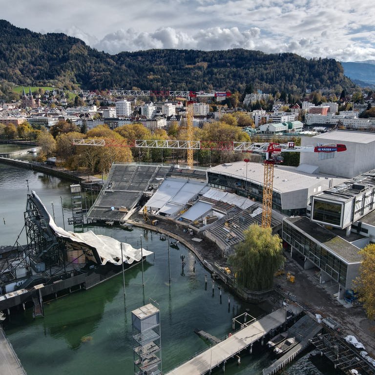 Die Tribüne der Festspiele Bregenz von oben (Foto: Pressestelle, Bregenzer Festspiele/Gabriel Fässler)