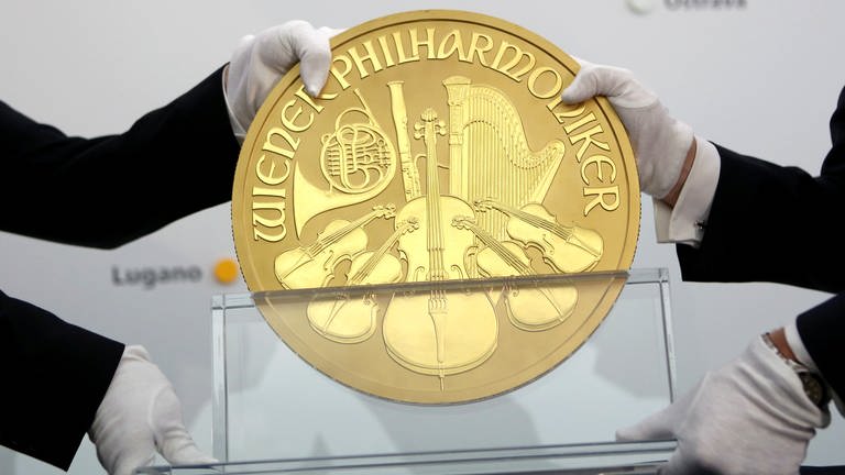 Die größte Goldmünze Europas "Big Phil" (Foto: dpa Bildfunk, picture alliance / Christian Charisius)
