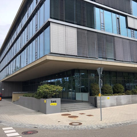 Eingang der tws-Zentrale in Ravensburg