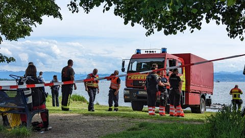 Große Suchaktion nach einem vermissten Tretbootfahrer in Friedrichshafen.