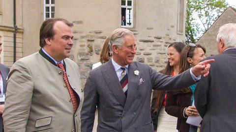 Der damalige Prinz Charles zu Besuch bei Fürst Philipp zu Hohenlohe-Langenburg (Foto: SWR)