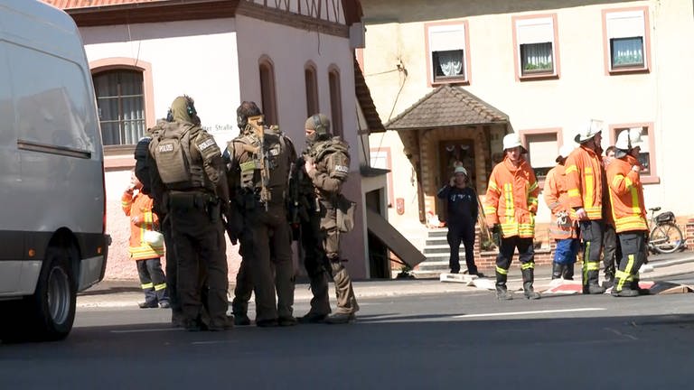 Polizei-Großeinsatz in Boxberg (Foto: SWR, Kim Hartmann)