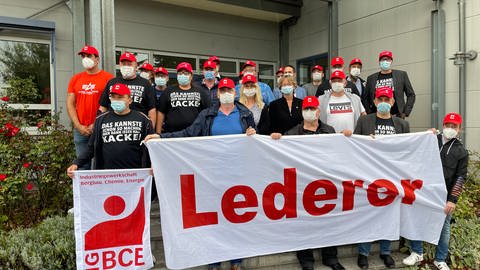 Die Gewerkschaft fürchtet um den Standort von Lederer in Öhringen (Foto: SWR, Simon Bendel)