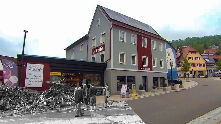Braunsbach fünf Jahre nach der Flutkatastrophe (Montage) (Foto: SWR, (Montage))
