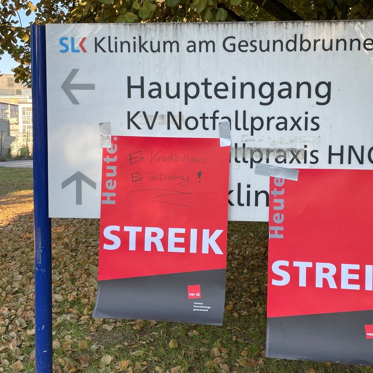 Streik am SLK Klinikum am Gesundbrunnen in Heilbronn (Foto: SWR)
