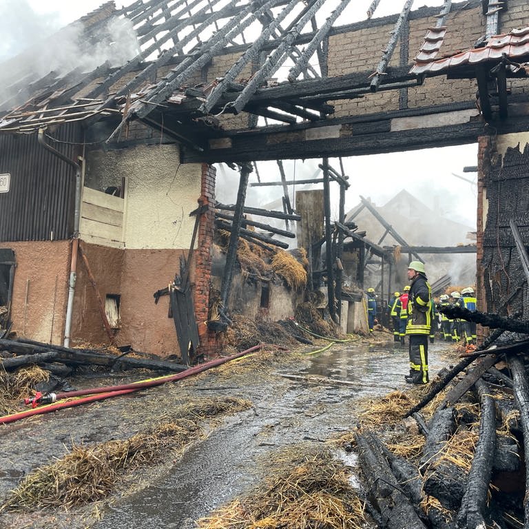 Brand Pferdeherberge Neuenstadt am Kocher (Foto: SWR)