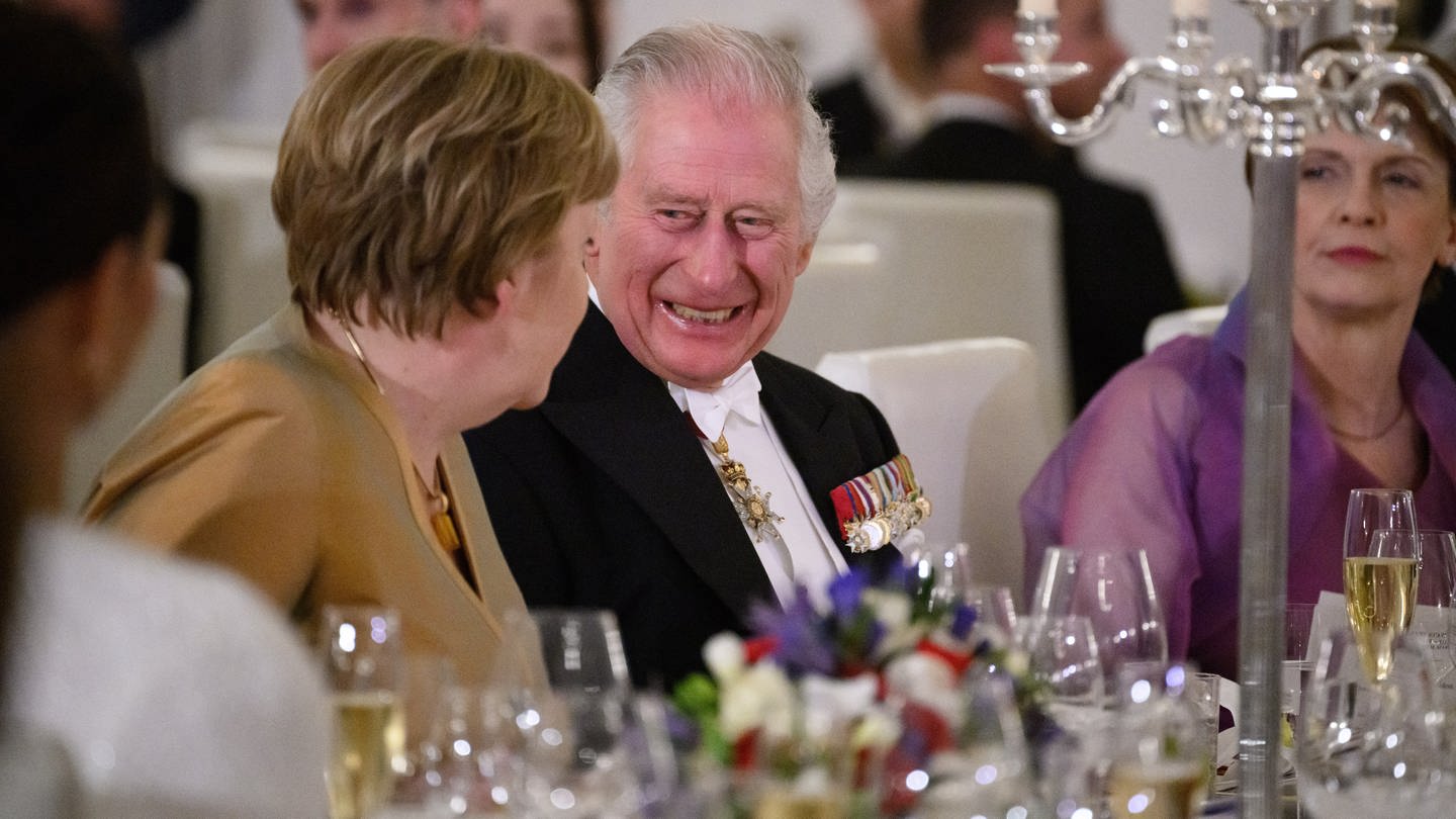 König Charles III. beim Staatsbankett gegeben von Bundespräsident Steinmeier. (Foto: picture-alliance / Reportdienste, dpa Bildfunk, picture alliance/dpa/dpa Pool | Bernd von Jutrczenka)