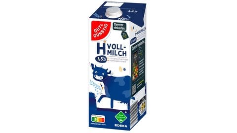 Eine Milchverpackung von H-Milch der Marke "Gut & Günstig". (Foto: lebensmittelwarnung.de)