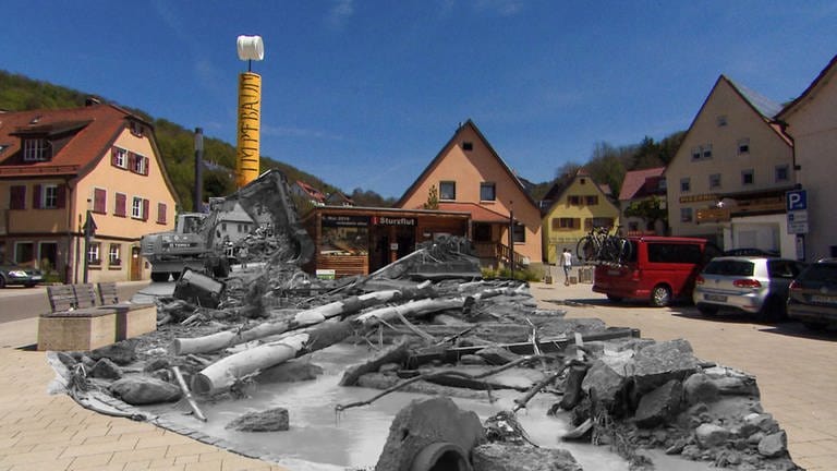 Braunsbach fünf Jahre nach der Flutkatastrophe (Montage)