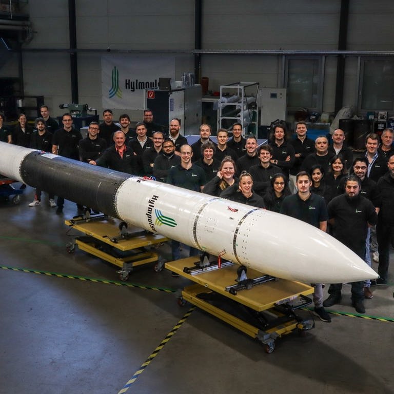 Rakete des Start-ups HyImpulse aus Neuenstadt am Kocher