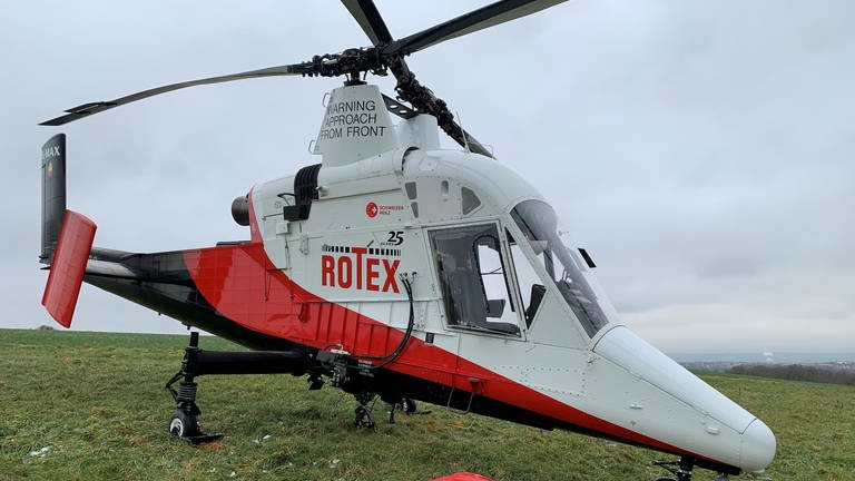 Helikopter von Rotex zum Fällen von Bäumen in Schwäbisch Hall (Foto: Fabian Löchner)