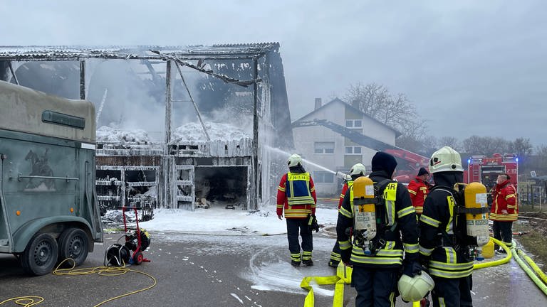 Brand einer Scheunde in Bad Friedrichshall (Foto: SWR)