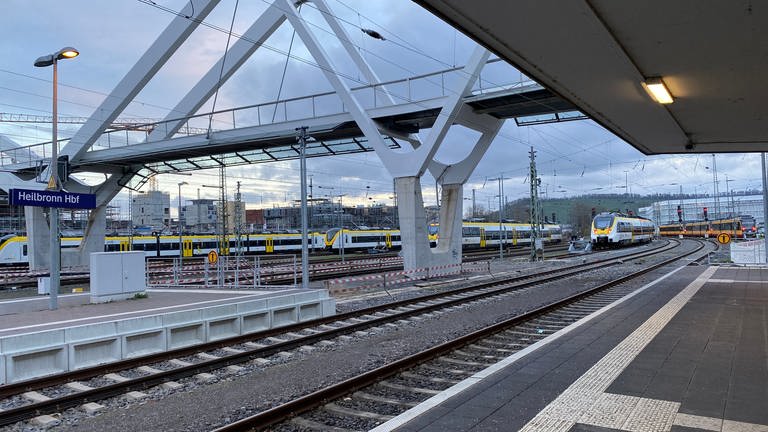 Am Hauptbahnhof Heilbronn wenig Betrieb. (Foto: SWR, Ines Hennings)